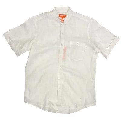 INSERCH - SHORT SLEEVE LINEN SHIRT - WHITE