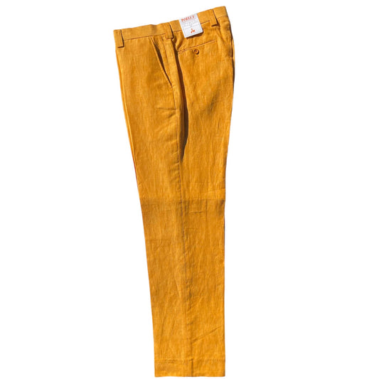 INSERCH - Flat Front 100% Linen Pants - Sunburst